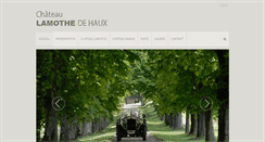 Desktop Screenshot of chateau-lamothe.com